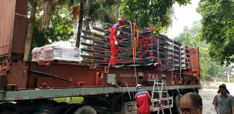 đóng gói hàng kết cấu thép